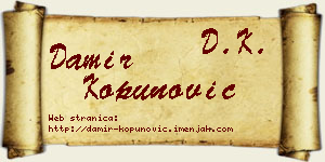 Damir Kopunović vizit kartica